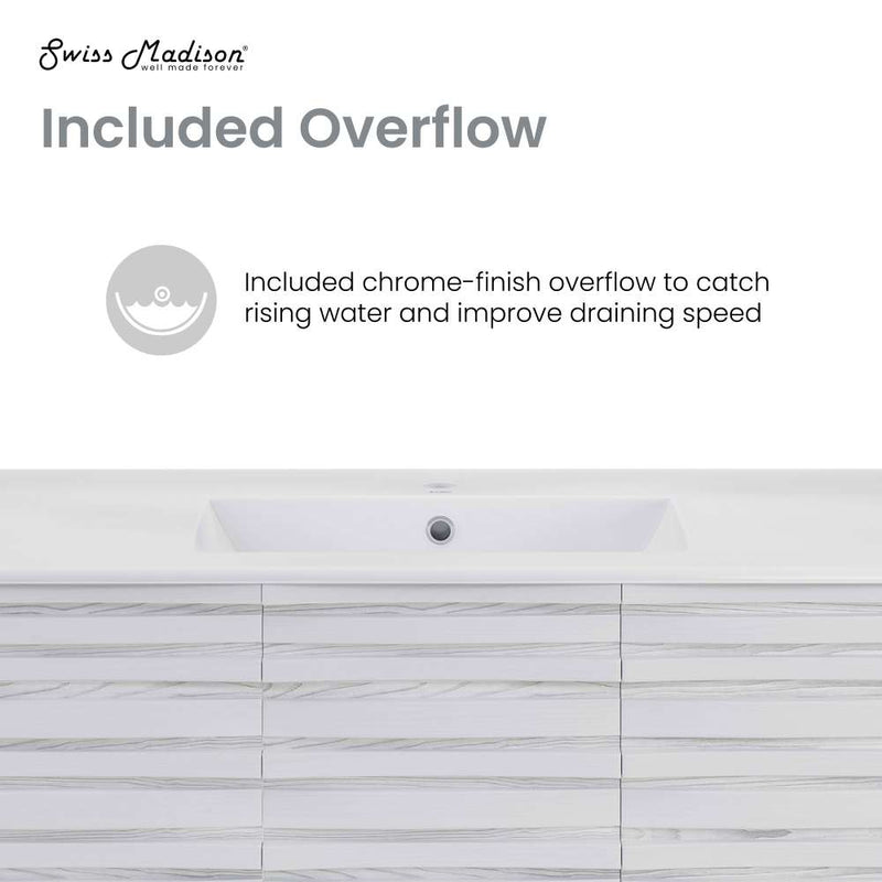 Cascade 36" Freestanding Bathroom Vanity in Natural oak with Sink Top