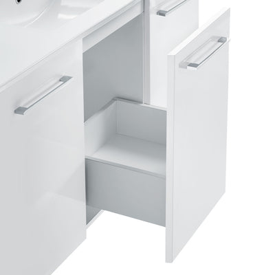 Annecy 48" Freestanding Bathroom Vanity in White with Sink Top