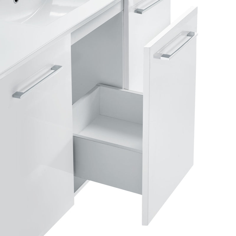 Annecy 48" Freestanding Bathroom Vanity in White with Sink Top