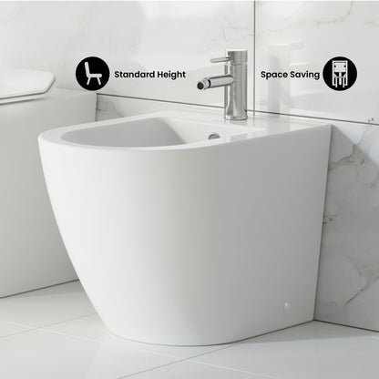 St. Tropez Floor Mount Classic Bidet in Glossy White