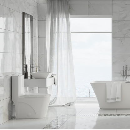 St. Tropez One-Piece Elongated Toilet Vortex Dual-Flush 1.1/1.6 gpf (6 - Pack)