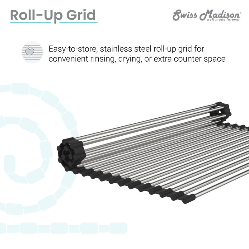 15 x 18 Stainless Steel Roll Up Sink Grid
