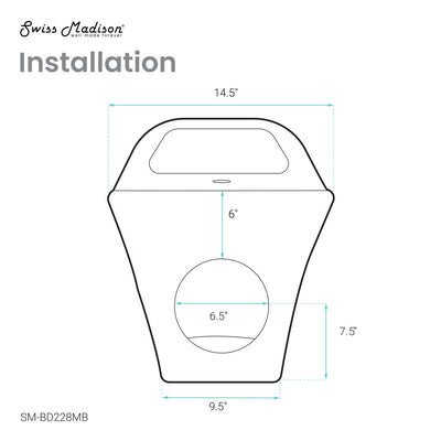 Carre Bidet in Matte Black