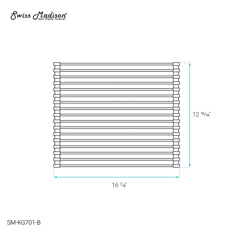 17" x 13" Kitchen Sink Grid, Black