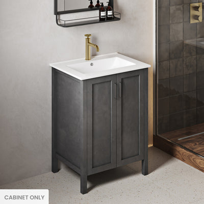 Avallon 24 Bathroom Vanity in Matte Black Cabinet Only