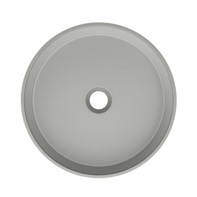 Lisse 14.5" Round Concrete Vessel Bathroom Sink in Dark Grey