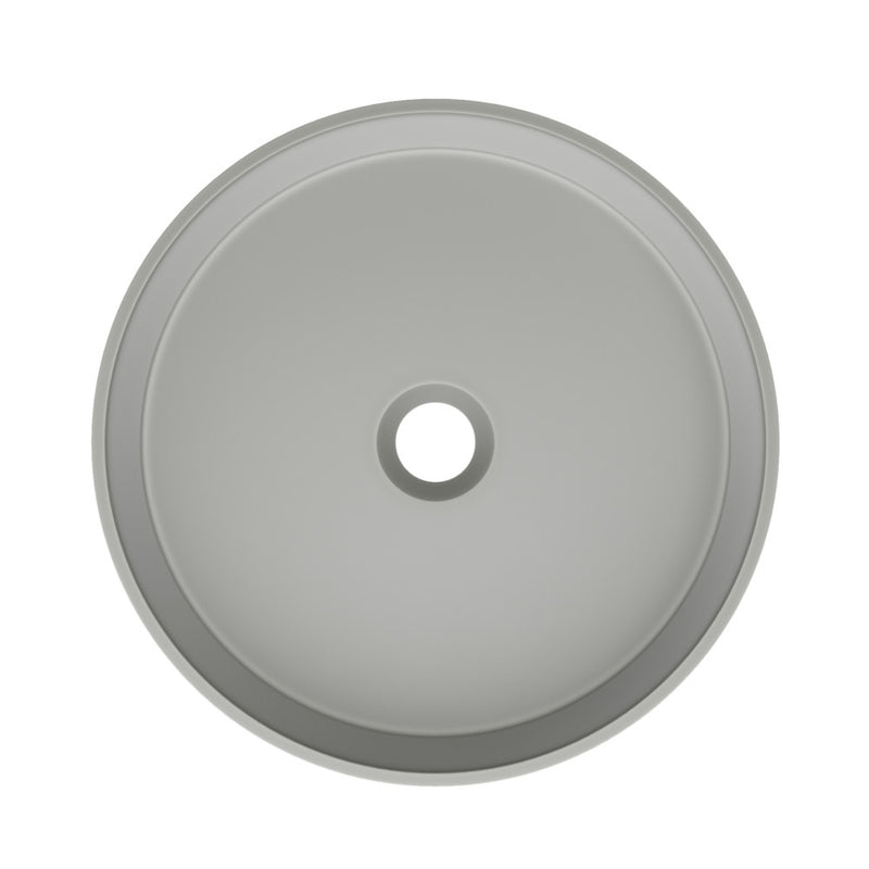 Lisse 14.5" Round Concrete Vessel Bathroom Sink in Dark Grey