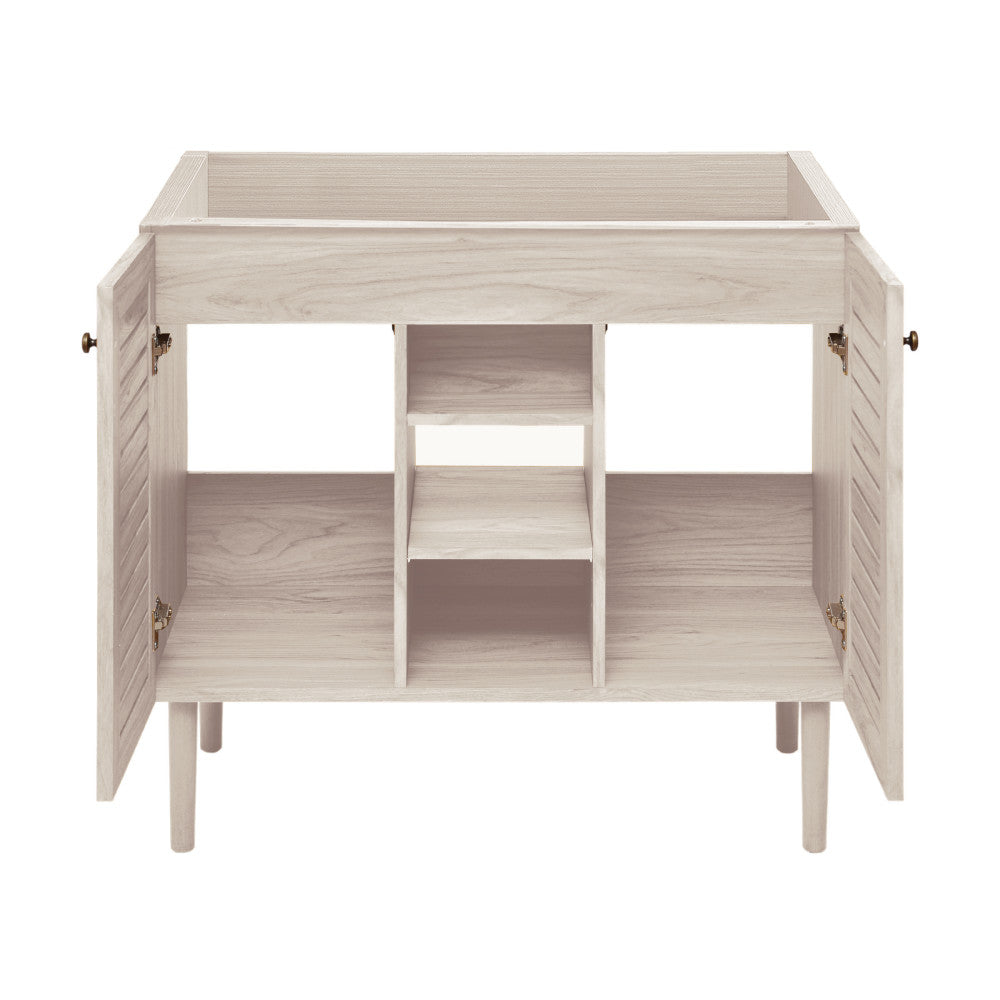 Bron 36" Freestanding Bathroom Vanity Cabinet without Top in White Oak