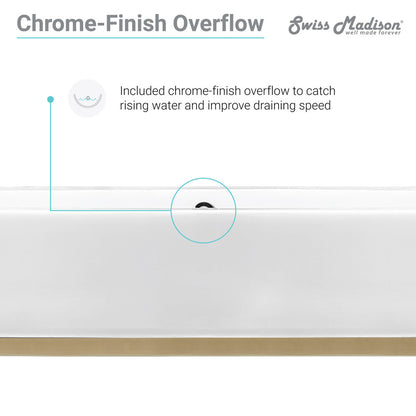 Pierre 40" Open Shelf Gold Frame Freestanding Bathroom Vanity with Sink Top