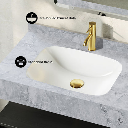 Avancer 36" Wall-Mounted Bathroom Vanity in Black Oak with Storm Gray Sink Top