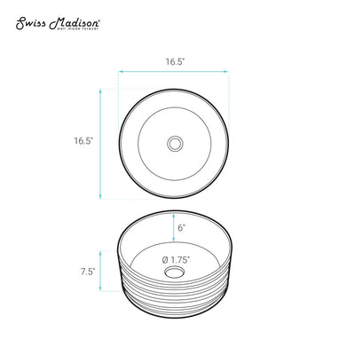 Adour 16'' Vessels Sink in White