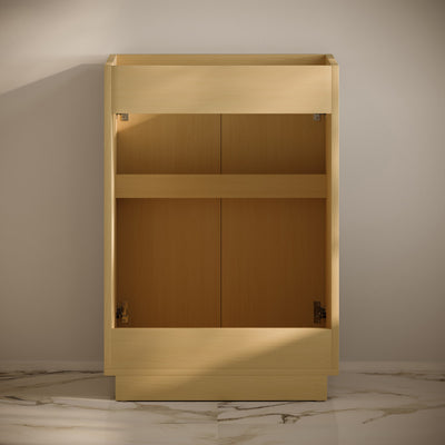 St. Tropez 24" Freestanding Bathroom Vanity Cabinet without Top in Natural Oak