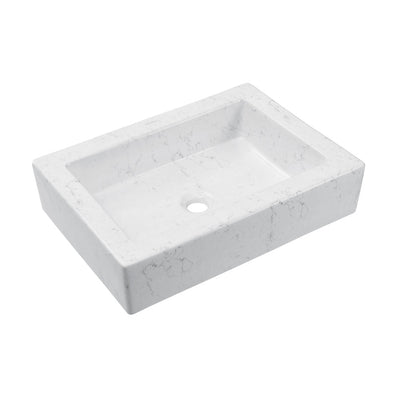 Voltaire 22" Ceramic Vessel Bathroom Sink in Static White