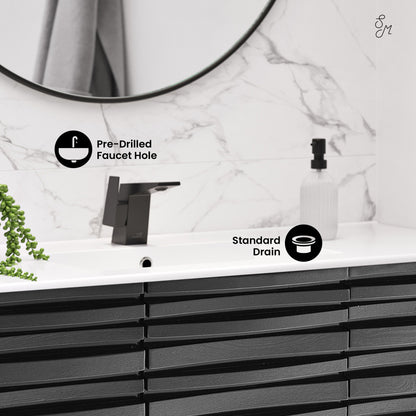 Cascade 48" Bathroom Vanity in Black