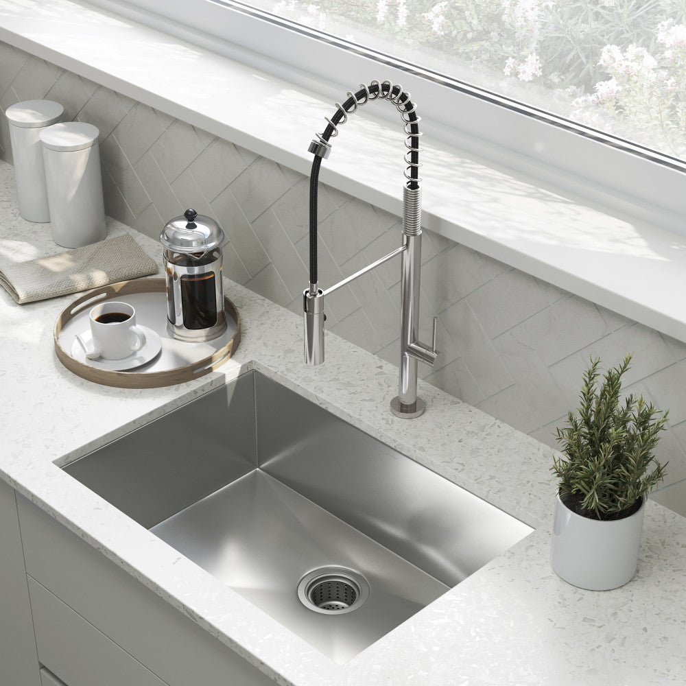 Tourner 26 x 18 Stainless Steel, Single Basin, Undermount Kitchen Sink
