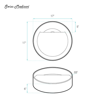 Beau 16.5" Round Vessel Bathroom Sink