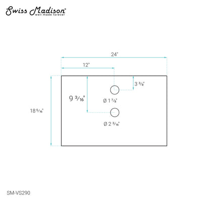 Rennes 24" Reclaimed Wood Vanity in Walnut with Slate Countertop and Single Hole Vessel Sink
