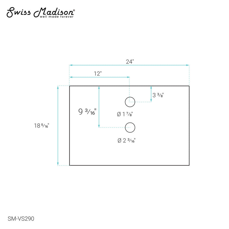Rennes 24" Reclaimed Wood Vanity in Walnut with Slate Countertop and Single Hole Vessel Sink