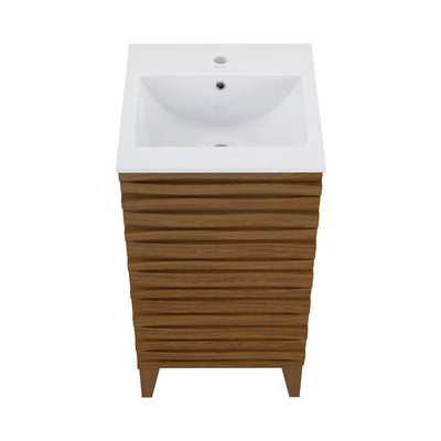 Cascade 18" Bathroom Vanity in Brown Oak