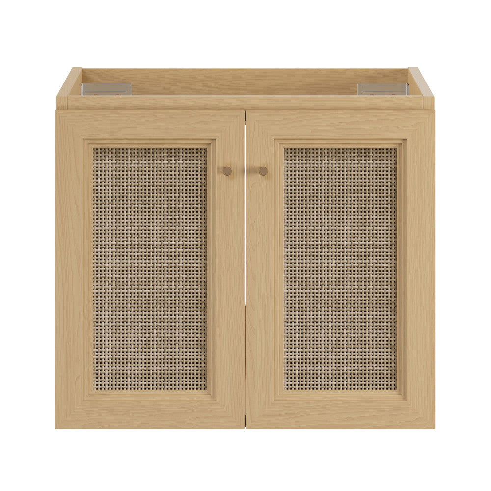 Classe 24" Wall-Mounted Bathroom Vanity in Natural Oak without Sink Top