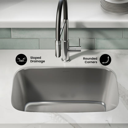 Toulouse 27 x 18 Stainless Steel, Single Basin, Undermount Kitchen Sink