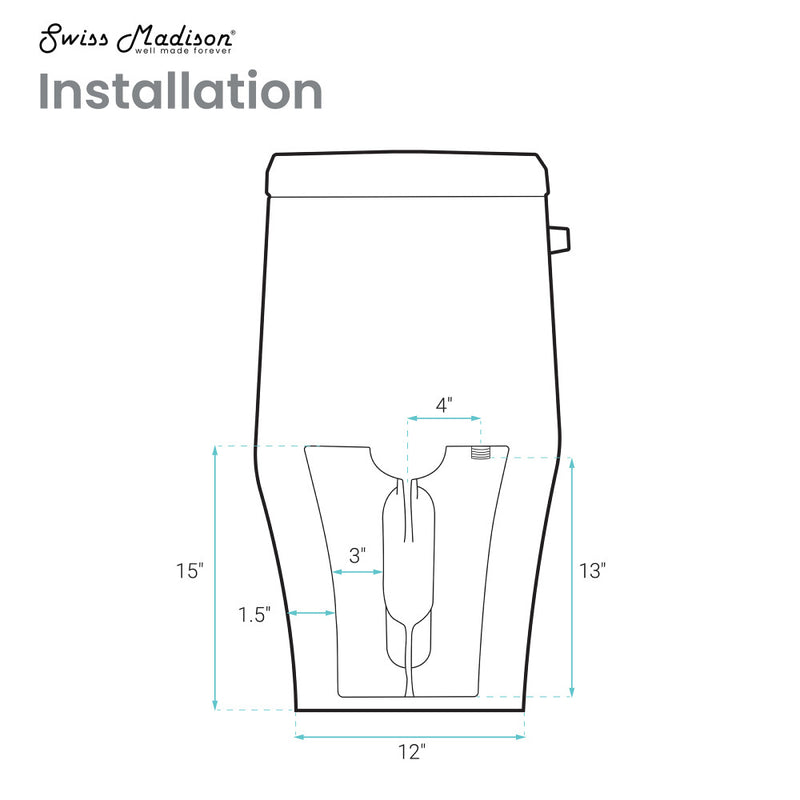 Ivy One-Piece Elongated Toilet Left Side Flush, 10" Rough-In 1.28 gpf