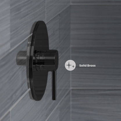Ivy Single-Handle 1 Spray 8" Wall Mounted Fixed Shower Head in Matte Black (Valve Included)
