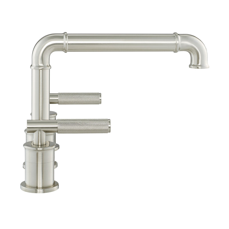 Avallon 8 in. Widespread, Sleek Handle, Bathroom Faucet in Brushed Nickel