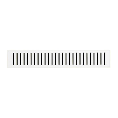 Voltaire 18" Stainless Steel Linear Shower Drain in Matte White