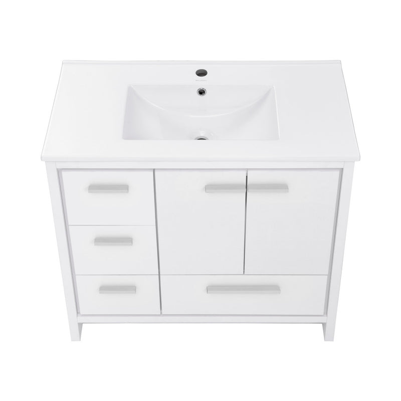 Virage 36 Freestanding, Bathroom Vanity in White