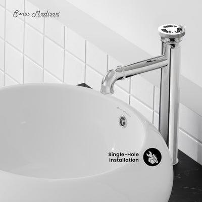 Avallon Single Hole, Single-Handle Wheel, High Arc Bathroom Faucet in Chrome