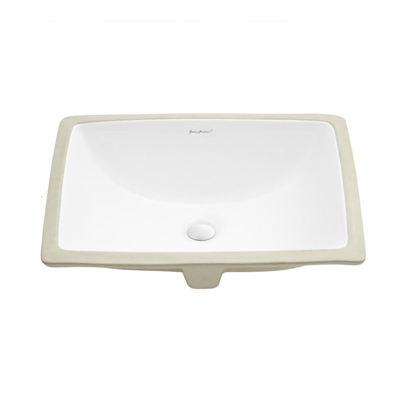 Plaisir 18.5 Rectangular Under-Mount Bathroom Sink