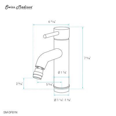 Ivy Bidet Faucet in Nickel