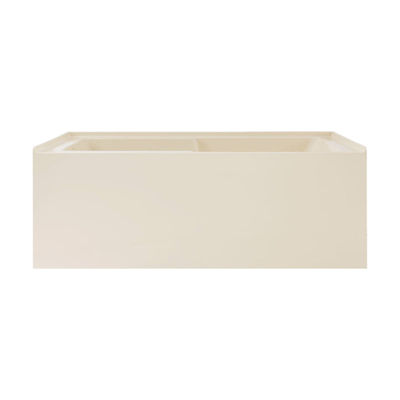 Voltaire 60" x 30" Left-Hand Drain Alcove Bathtub with Apron in Bisque
