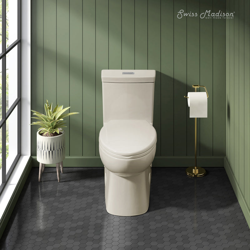 Classe One-Piece 12" Rough-in 1.1/1.6 GPF Dual Top Flush Elongated Toilet in Glossy Bisque