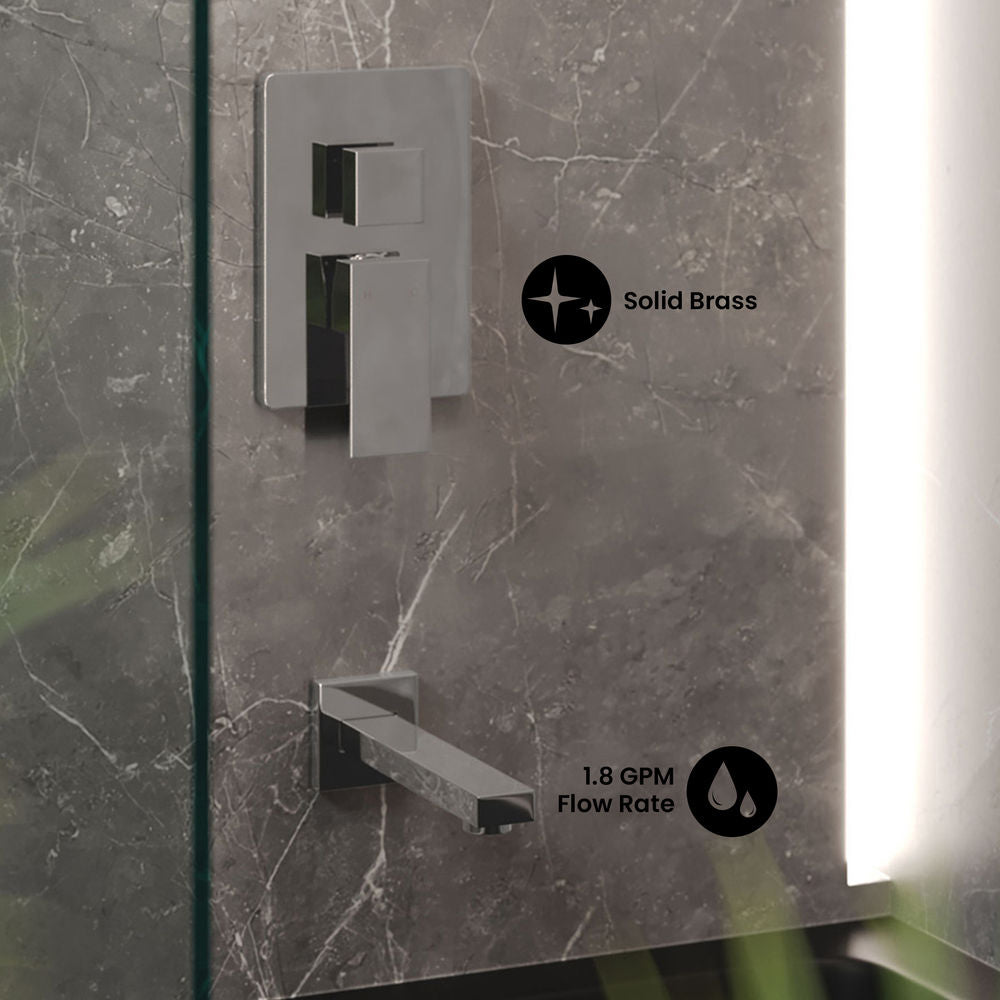 Concorde Single-Handle 1-Spray Tub and Shower Faucet in Chrome (Valve Included)