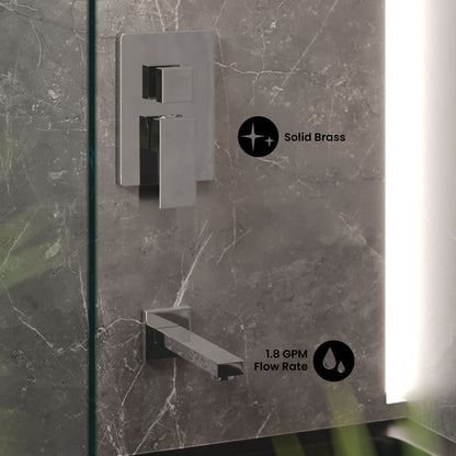Concorde Single-Handle 1-Spray Tub and Shower Faucet in Chrome (Valve Included)
