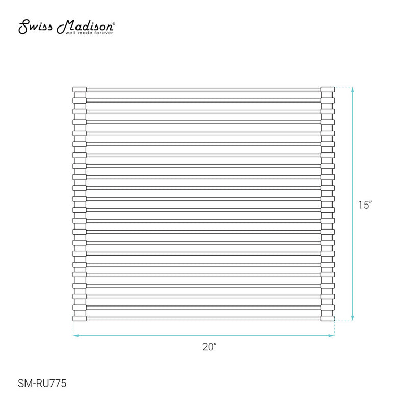 15 x 20 Stainless Steel Roll Up Sink Grid