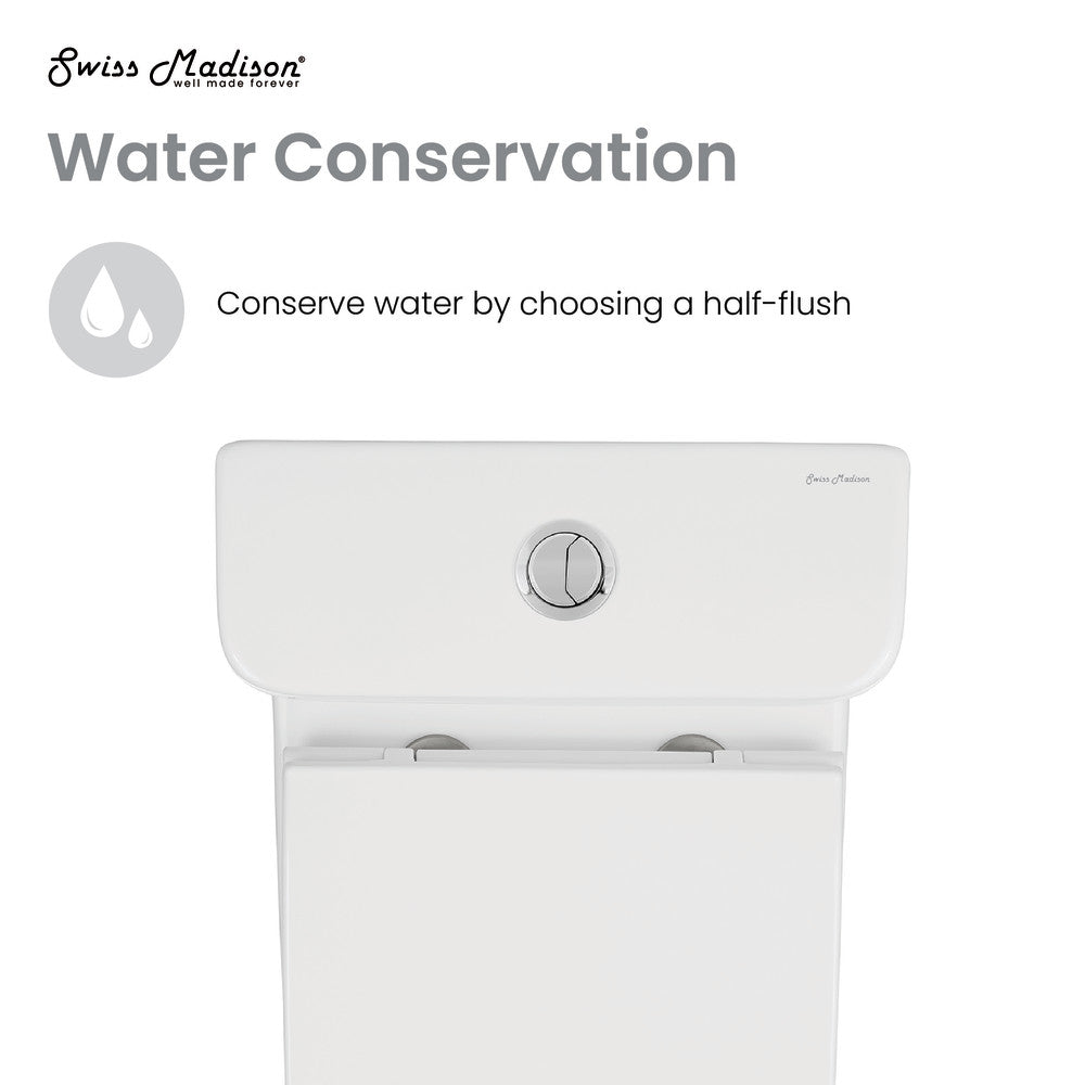 Carre One-Piece Square Toilet Dual-Flush 1.1/1.6 gpf – Swiss