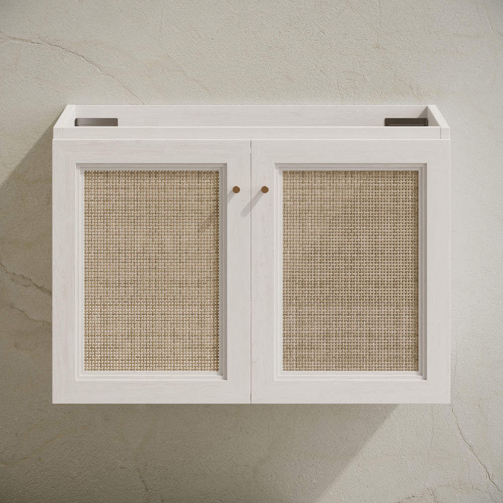 Classe 30" Wall-Mounted Bathroom Vanity in White Oak without Sink Top