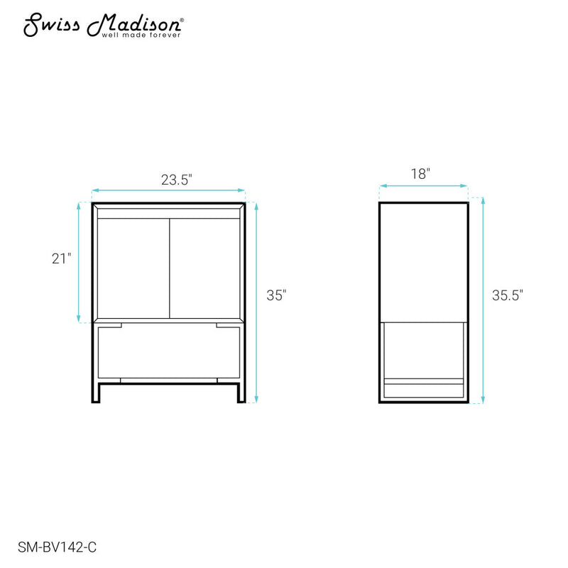 Marseille 24 Single Bathroom Vanity Cabinet Only (SM-BV142)