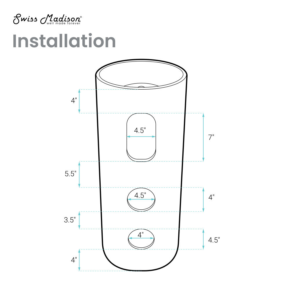 Monaco Circular Basin Pedestal sink