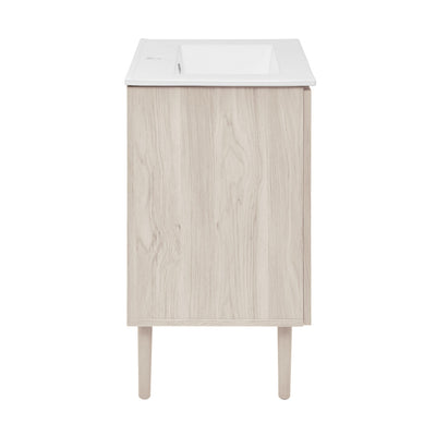 Bron 24" Freestanding Bathroom Vanity in White Oak with Sink Top