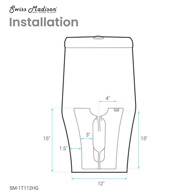 Ivy One Piece Toilet Dual Vortex™ Flush, Brushed Gold Hardware 1.1/1.6 gpf