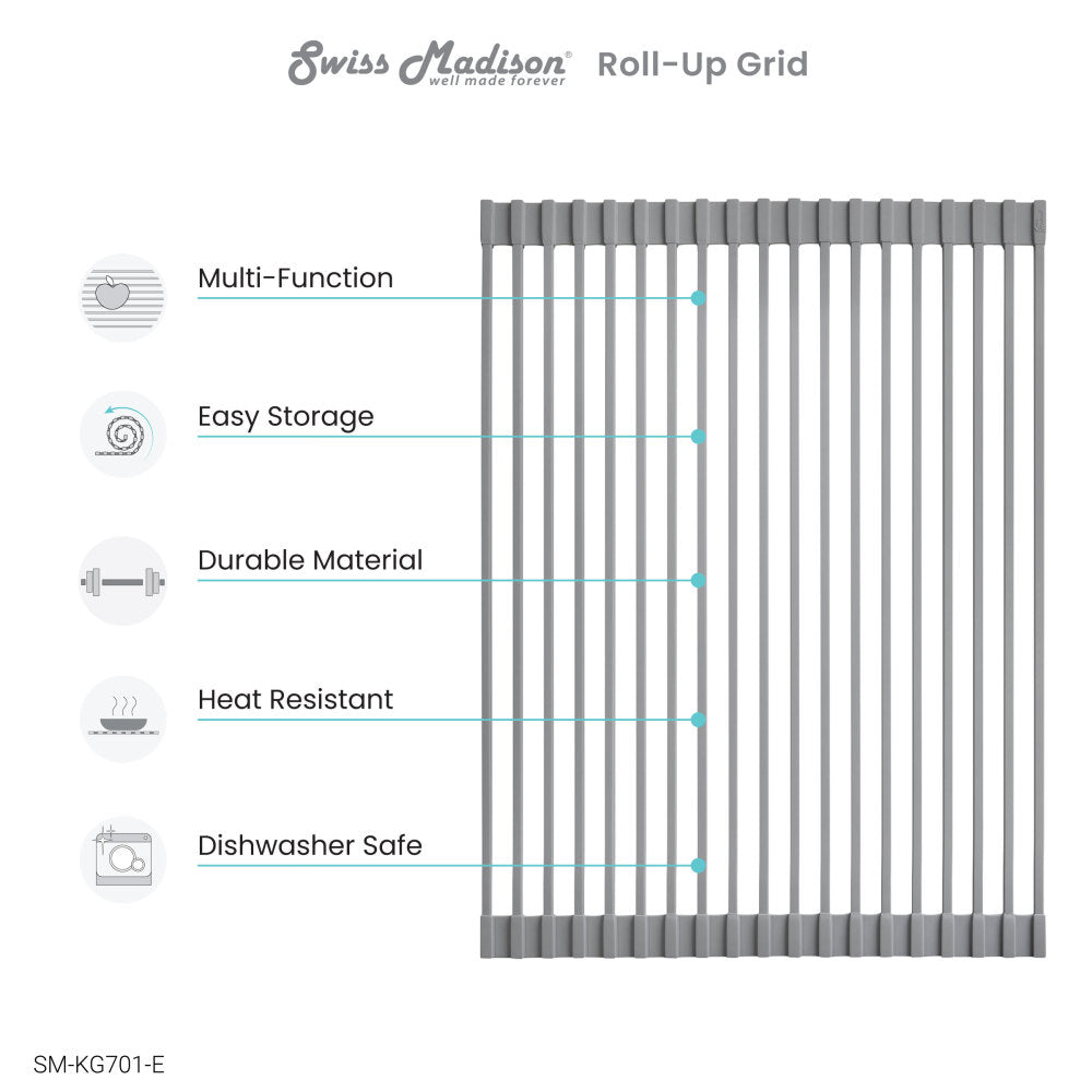 17" x 13" Kitchen Sink Grid, Gray