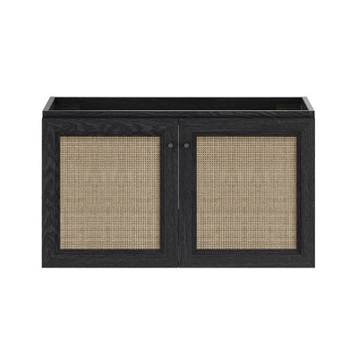 Classe 36" Wall-Mounted Bathroom Vanity in Black Oak without Sink Top