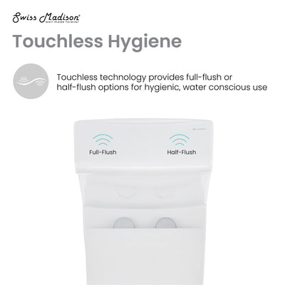 Hugo One-Piece Elongated Toilet Dual-Flush 1.1/1.6 gpf, Touchless