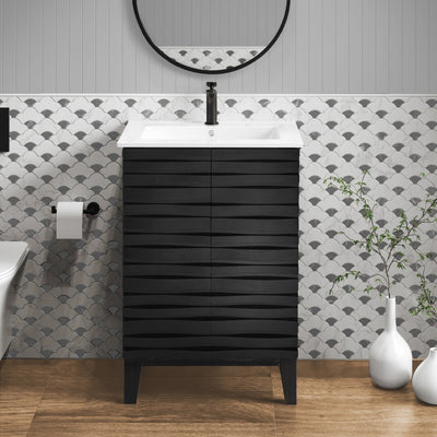 Cascade 24" Bathroom Vanity in Black