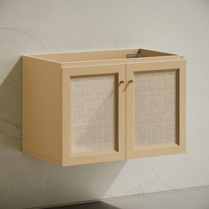 Classe 30" Wall-Mounted Bathroom Vanity in Natural Oak without Sink Top