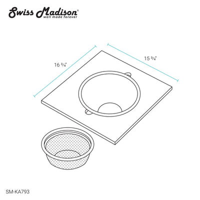 17 x 17 Flatform with Colander and Mixing Bowl